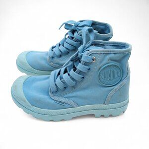 Palladium Pampa Hi Varsity Canvas Boots Blue Women’s 5 / Youth 3.5 Lace Up Retro
